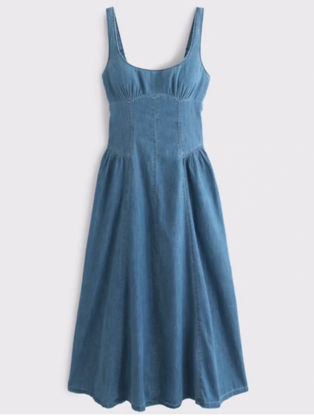 Abercrombie & fitch bra free dylan midi dress chambray - Picture 1 of 6